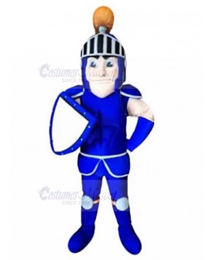 Blue Gladiator Knight Mascot Costume People