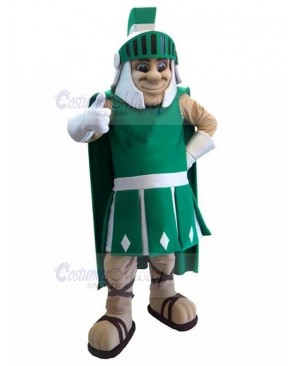 Green Spartan Trojan Knight Mascot Costume People