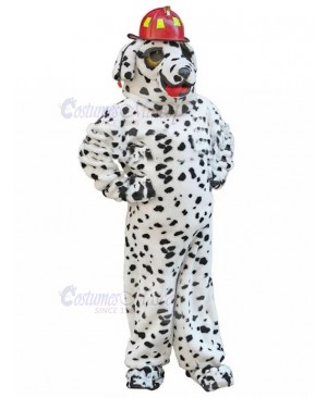 New Dalmatian Fire Dog Mascot Costume with Firemen Hat