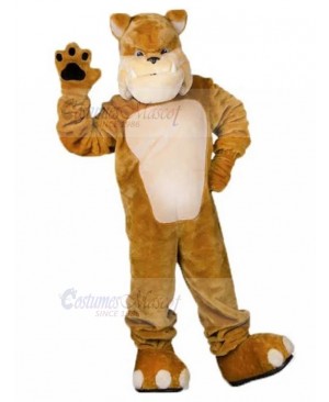 Fierce Brown British Bulldog Spike Mascot Costume