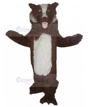 Fierce Brown and White Dog Mascot Costume Animal