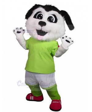 Amusing Long-eared White Dog Mascot Costume with White Pants Animal