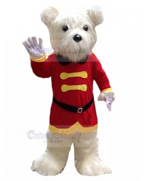 White British Eoyal Guard Schnauzer Dog Mascot Costume Animal