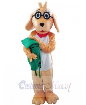 Clever Golden Retriever Dog Mascot Costume Animal