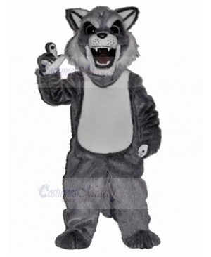 Fierce Grey Husky Wolf Dog Mascot Costume Animal