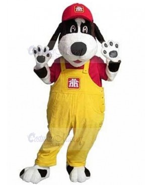 Home Hardware Handy Dog Mascot Costume Animal with Yellow Overall