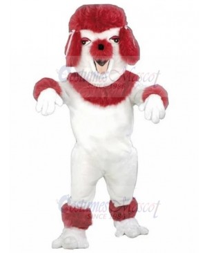 Affordable Red and White Poodle Dog Mascot Costume Animal