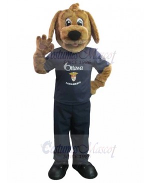 Professional Paramedic Staff Dog Mascot Costume in Medical Uniform Animal