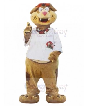 Naughty Light Brown Cartoon Dog Mascot Costume Animal