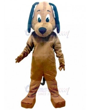 Lop-eared Brown Bloodhound Dog Mascot Costume Animal