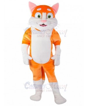 White and Orange Cat Mascot Costume Animal