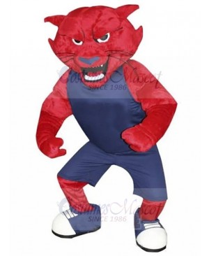 Strong Red Bearcat Mascot Costume Animal