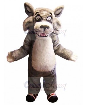 New Arrival Grey and White Wildcat Mascot Costume Animal