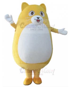 Yellow Oval Cat Mascot Costume Animal