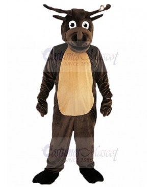 Dark Brown Elk Deer Mascot Costume Animal