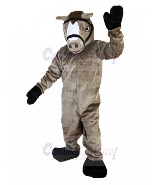 Realistic Grey Donkey Mascot Costume Animal