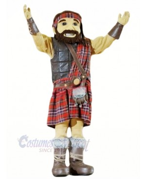 Happy Highlander With Kilt Mascot Costume Cartoon