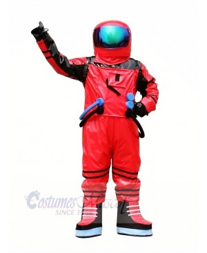 Red Astronaut Spaceman Mascot Costume Adult