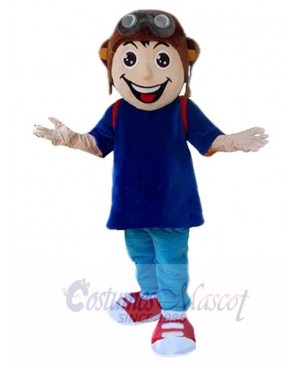 Cute Pilot Boy Sky Mascot Costume People