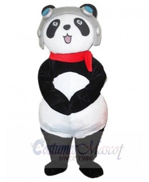 Pilot Panda Mascot Costume Animal