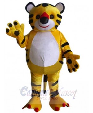 Golden Cute Tiger Mascot Costume Animal