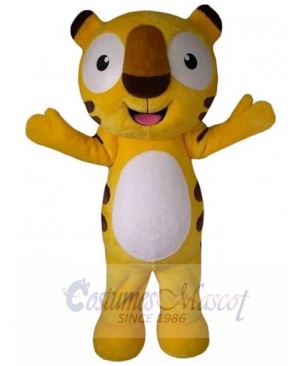 Cute Happy Tiger Mascot Costume Animal