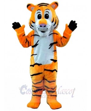 Orange Tiger Mascot Costume Animal with Black Stripes