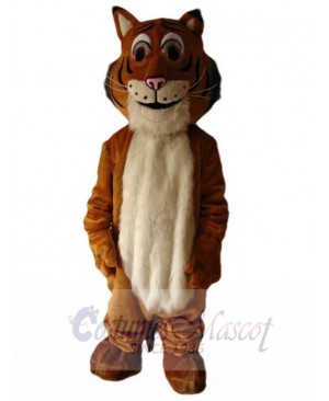 Brown and White Plush Tiger Mascot Costume Animal