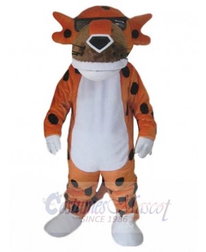 Tiger Mascot Costume Animal with Black Sunglasses
