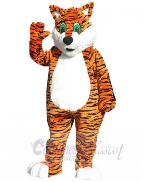 Kind Tiger Mascot Costume Animal with Black Stripes
