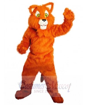 Friendly Orange Plush Tiger Mascot Costume Animal