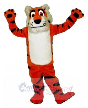 Friendly Plush Tiger Mascot Costume Animal