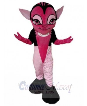 Pink Female Elf Mascot Costume Cartoon