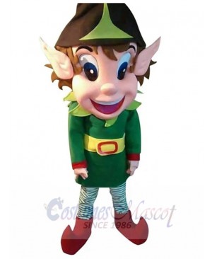 Christmas Elf Santa Claus Helper Mascot Costume Cartoon