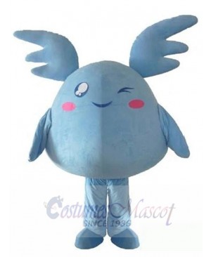 Cute Blue Elf Mascot Costume Cartoon