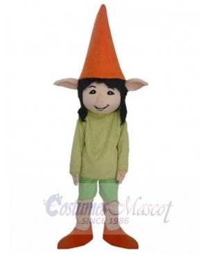 Cute Elf Mascot Costume Cartoon with  Triangle Hat