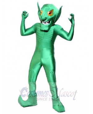 Fierce Green Goblin Mascot Costume Cartoon