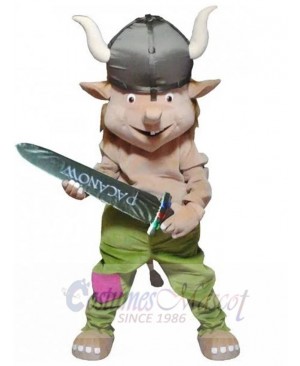 Leprechaun Mascot Costume Cartoon in Uniform Viking