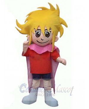 Yellow Hair Boy Elf Mascot Costume Cartoon