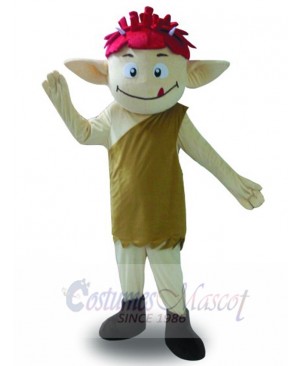 Funny Boy Elf Mascot Costume Cartoon with Pointy Ears