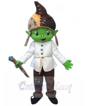 Green Witch Elf Leprechaun Mascot Costume Cartoon
