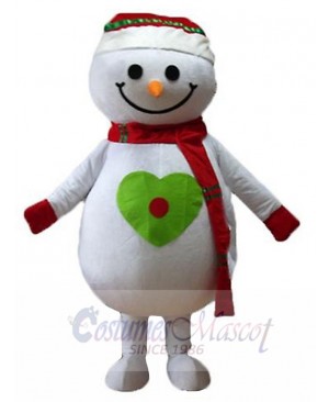 Happy Christmas Snowman Mascot Costume Cartoon