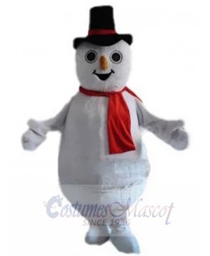 Adorable Christmas Snowman Mascot Costume Cartoon