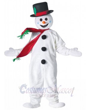 Funny Frosty Snowman Mascot Costume Cartoon