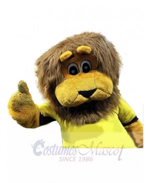 Cute Sport Lion Mascot Costume Animal with Brown Mane