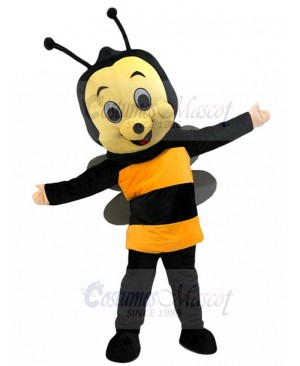Cute Black and Yellow Bee Mascot Costume Insect