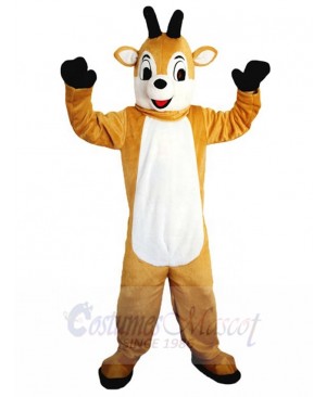 Likable White and Brown Baby Deer Mascot Costume Animal