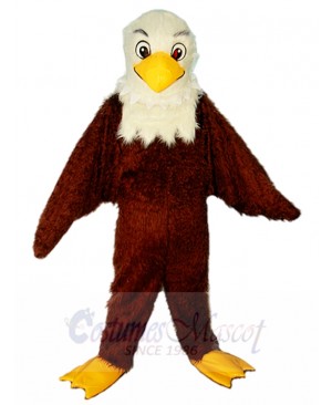 Furry Bright Brown White Eagle Mascot Costume Animal