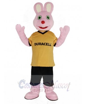 Pink Rabbit Duracell Mascot Costume Animal