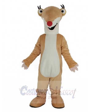 Ground Sloth with Red Nose Sid for Ice Age Mascot Costume Animal